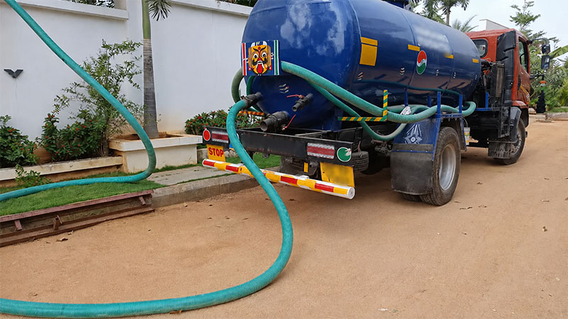Septic tank cleaning in progress in Hyderabad